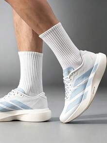 Adidas Adizero  SL Wove Comfortable Versatile Low-Top Running Shoes Men's White Blue - White Blue - View 1