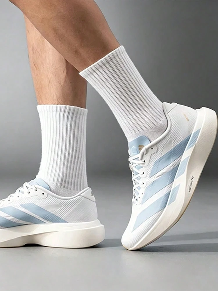 Adidas Adizero SL Wove Comfortable Versatile Low-Top Running Shoes Men's White Blue - White Blue - View 1