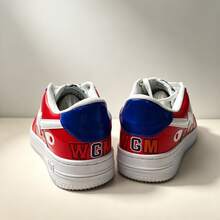 Giày thể thao thường ngày A BATHING APE Bape, phối màu, logo ngôi sao, giày bóng bẩy, thích hợp cho hoạt động thư giãn. - Cá mập đỏ lớn - Xem 8