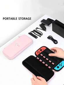 Cute Cat Paw Switch Storage Bag Switch/OLED Universal Pink Hard Shell Protective Case Girly Portable Game Console Storage Box - View 6