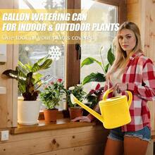 Watering Can Indoor Outdoor Plants, Plant Watering Can With Stainless Steel Shower 1 Gallon Plastic Watering Can Garden, Flowers, Vegetable, Greenhouse - A - View 3