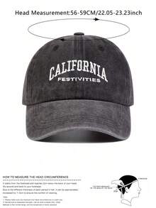 BONNY BOOM 2件裝 CALIFORNIA 刺繡棒球帽 卡車司機帽，中性復古水洗 Y2K 戶外防曬可調節旅行度假禮物，適合朋友家人、萬聖節、聖誕節、母親節、父親節、婚禮、單身派對、返校季、學生開學季、教師節、嘉年華 - CALIFORNIA-2pcs - 查看 6