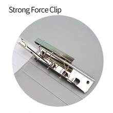 HUAJIE A4 PP Transparent Clip Folder, Optional Single Clip & Double Clip Design, Paper Organizer For Sheet Music, Exam Papers & Contracts, Back To School Stationery - Single Piece - View 7