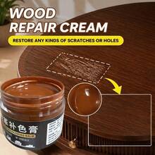 木製家具修復與染色油，3合1產品，可用於翻新、染色與修復木製家具；萬聖節禮物 - 補色膏 - 查看 4