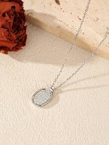 MODIAN D Color Moissanite Chain 925 Sterling Sliver Vintage Elegant Button Pendant Necklaces For Women Daily OL Fine Jewelry - Silver - View 10