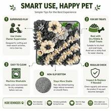 KM-P 1pc Pet Snuffle Mat Floral Grass Landscape Design With Rich Folds For Hiding Treats, Stimulate Olfactory Exploration Ability, Home Pet Interactive Training - Multicolor - View 7