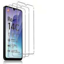 3 قطع واقي شاشة زجاج مقسى ل- Redmi 13C/14C/15/15C A7 Pro 4G/5G، A5، خالي من الفقاعات، سهل التركيب، تغطية كاملة، عالي الدقة، زجاج مقسى 9H - شفاف - مشاهدة 8