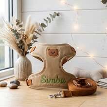 客製化刺繡狗狗背袋－附配套牽繩的個性化套組，適合客製化節日禮物，送給寵物的個性化禮物 - 彩色 - 查看 6