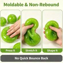 Kiwi Milkshake Handmade Squishy Ball, Shapeable Non-Rebounding Squeeze Ball, DIY Stress Relief Fingertip Toy - Multicolor - View 2
