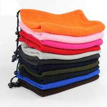 1 buah Penghangat Leher Bulu Domba Unisex Musim Dingin untuk Olahraga Luar Ruangan, Masker Wajah Bersepeda, Balaclava Penutup Leher Bulu Domba dengan Tali Serut Multifungsi - MultiWarna - View 5