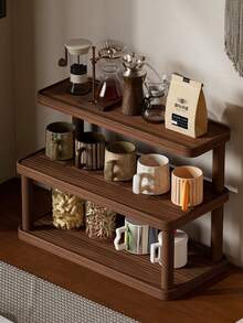 ciza estilo vintage, estante de almacenamiento de cosméticos retro de varios niveles, estante de almacenamiento multiusos para el hogar, estante de especias de cocina, soporte para tazas de café, abierto para sostener lápices labiales, perfumes, tazas deé - Un estante de exhibición de encimera que ahorra espacio - Multicolor - Ver 1
