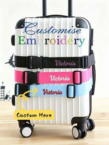 Personalized Luggage Strap, Customizable Name Luggage Strap, Luggage Strap For Securing Luggage, Luggage Waist Belt, Luggage Wrap Strap, Traveler Gift - Multicolor - View 9