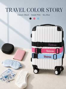 Personalized Luggage Strap, Customizable Name Luggage Strap, Luggage Strap For Securing Luggage, Luggage Waist Belt, Luggage Wrap Strap, Traveler Gift - Multicolor - View 6