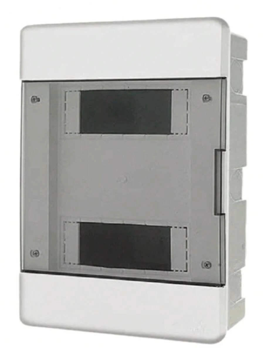 Quadro Caixa De Distribuição Fume 12 Disjuntores Nema Ou 16 Din Embutir Eletrica - A - Visão 1