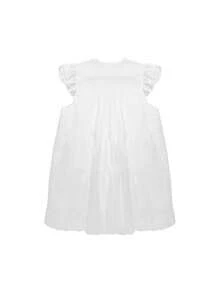 Sweet Beach Style Niche White Embroidered Dress For Women, Summer Petite Short Layered A-Line Cake Skirt Elegant - White - View 3