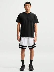 Nike Men's AS M NK TEE M90 SUMMIT COURT Short Sleeve Knit Collarless T-Shirt TIM5055-010 - Black - View 6