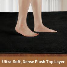 Sour Lemon Carpet  Rugs Living Room Large 120 X 170, Rugs For Bedroom, Washable Area Rugs Anti Slip Fluffy Rug Shaggy  Large Grey Rug Carpets Extra Large Rugs For Living Room BedRoom - Black - View 2