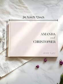 Personalized Wedding Guest Book - Premium Signature Book With Blank Pages, Guest Signing Book, Suitable For Weddings, Graduations, Baptisms, First Communions, Birthday Parties And Other Events, Keepsake For Friends - Multicolor - View 5