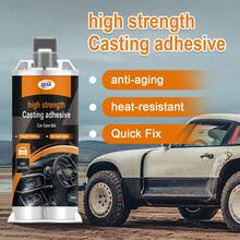 JXVX 100g Cold Welding Glue AB Casting Glue Epoxy Resin Waterproof Heat Resistant Sealant, High Strength Multi Purpose Glue Cast Iron Steel Copper Aluminum Bonding, Repair Radiator Plastic Pipe Leaks, Slime - AB GLUE-50ml - View 9