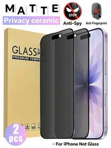 2片裝陶瓷磨砂隱私螢幕保護貼，相容 iPhone 16 Pro/17，防眩光隱私磨砂軟膜，無氣泡、觸感滑順，相容手機殼，防指紋，相容 iPhone 18/17/16/15/14/13/12/11 系列，必備手機配件與隱私保護 - 黑色 - 查看 27
