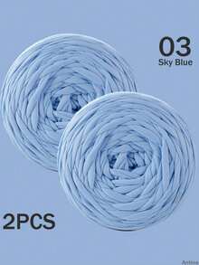 2件組 T-Shirt 粗毛線，大尺寸 300g±20g/件，2cm 寬，柔軟聚酯纖維線材，適用於 DIY 鉤編包包、籃子、墊子、拖鞋、娃娃，手工毛線，多色度假風鉤編線，多功能鉤編配件 - 多色 - 查看 16
