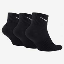 Kaos Kaki Olahraga Nike Musim Gugur/Dingin untuk Pria dan Wanita, Nyaman, Lembut, Tebal, Hingga Pertengahan Betis (Paket 3) - Hitam - View 3