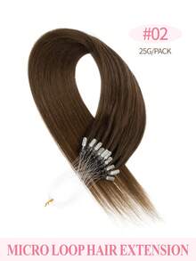 Micro Loop Real Human Hair Extensions, 18 Inch #2 Darkest Brown Silky Straight Hair For Women, 25g 25 Strands Ideal For Daily, Party & Wedding To Boost Volume & Length - Multicolor - View 37