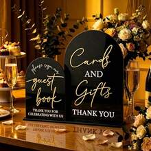 Acrylic Wedding Reception Sign And Gift Sign, "Please Sign Our Guestbook" Sign, With Stand, Wedding Table Decor, Suitable For Wedding Anniversary Ceremony - View 4