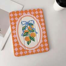 1pc Orange Branch Blue Bow Print Tablet Protective Case, Compatible With IPad PRO/AIR, Pad 5/6/7, Matepad - Multicolor - View 4