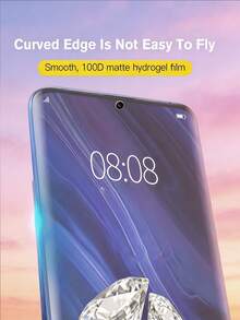 2片裝霧面水凝膠防爆防刮手機螢幕保護膜，抗指紋，適用於 Galaxy S26 A57 A56 A07 A16 / 17 / 17T Poco M7 Note 15 Pro / Honor 600 400，全螢幕覆蓋，自動修復刮痕，軟膜非玻璃，支援指紋辨識 - 無色 - 查看 9