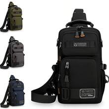 Men's Multi-Function Large Capacity Outdoor Chest Bag, Oxford Simple Versatile Crossbody Sling Bag, Minimalist Travel Reinforced Utility Pack For Gym - Multicolor - View 1