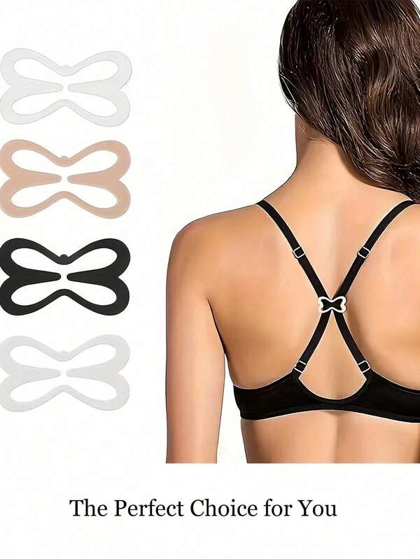 10pcs Fashion Bra Strap Clips Mini Invisible Strap Clips For Women, Non-Slip Invisible Bra Strap Clips, Suitable For Backless/Criss-Cross Bras, Fitted Lingerie, Travel Essential, Outdoor Travel, Running, Hiking, Fitness, Daily Wear