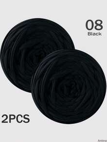2件組 T-Shirt 粗毛線，大尺寸 300g±20g/件，2cm 寬，柔軟聚酯纖維線材，適用於 DIY 鉤編包包、籃子、墊子、拖鞋、娃娃，手工毛線，多色度假風鉤編線，多功能鉤編配件 - 多色 - 查看 14