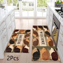 Hedgehog Pattern Printed Long Runner Rug, Home Floor Mat, Entryway Door Mat, Indoor Entrance Mat, Bedroom Bedside Mat, Kitchen Mat, Kitchen Runner Rug, Suitable For Living Room, Laundry Room, Bathroom - Multicolor - View 13