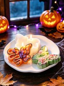 1pc Skull Butterfly Silicone Candle Mold, Flexible And Durable, Easy To Demold, Suitable For Epoxy Resin Casting, Plaster And Handicrafts, Skull Butterfly Design, Home Wall And Desktop Decor, Candle Making Mold, Suitable For DIY Enthusiasts, Christmas, Halloween, Easter, Thanksgiving - A - View 3