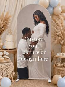 1pc Elastic Banner Arch Backdrop, Personalized Custom Multi-Size Arch Decoration, Suitable For Dome Background Frame Custom Arch Backdrop Set, Create Festive Atmosphere, Multiple Sizes Available, Suitable For Birthday And Theme Parties - Multicolor - View 2