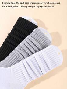 1/3/6 Pairs Random Color Loose Long Socks, All-Match Black White Gray Versatile Socks, Suitable For Girls And Little Girls, Girls Clothing Accessories - Multicolor - View 7