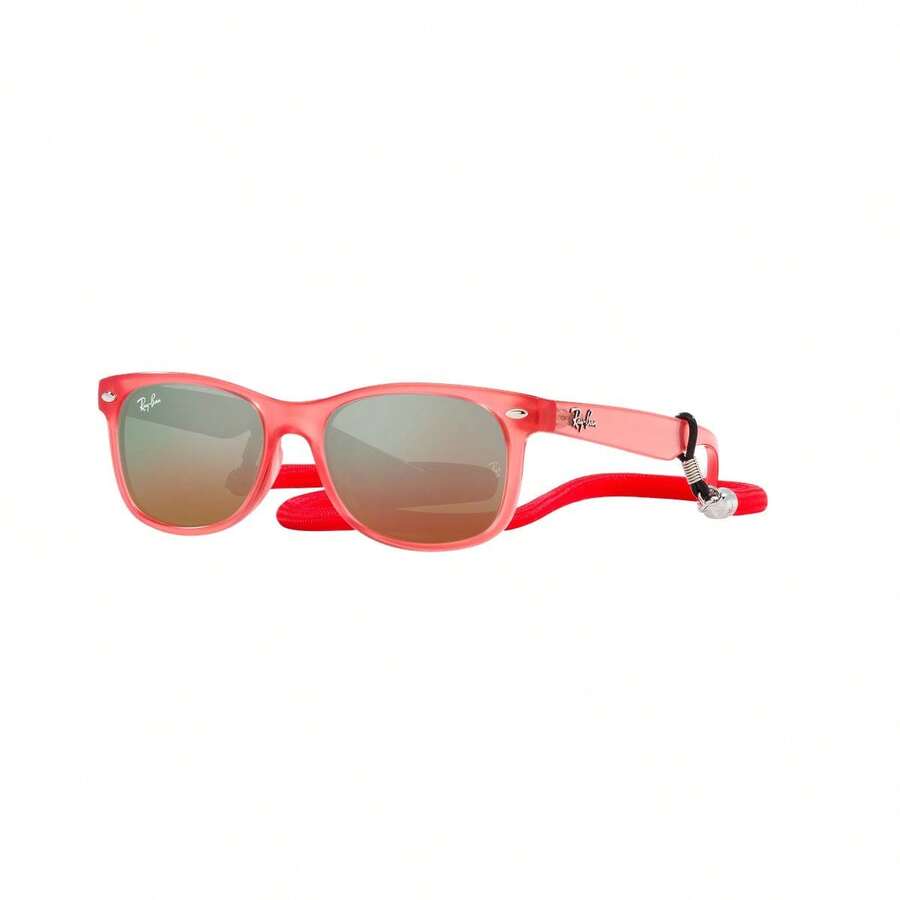 Ray Ban Ray-Ban Junior New Wayfarer RJ9052S 7145A8 47mm Opal Red / Orange Mirror - Red - View 1
