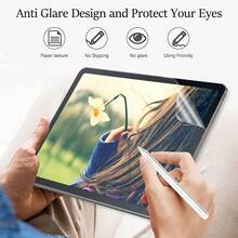 2 Packs PET Paper Feel Screen Protector, Anti Scratch Anti Glare Anti Fingerprint Matte Film, Easy Install High Sensitivity For Drawing Writing Office, Fit All Models Birthday Gift Tablet Accessory - Clear - View 5