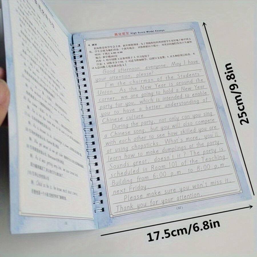 11pcs Set 1 English Handwriting Practice Notebook + 10 Pen Refills + 1 Pen Holder, English Cursive 3D Grooved Practice Copybook, Handwriting Calligraphy Practice, English Letters Single Words, Reusable Handwriting Practice Book - Set - View 1