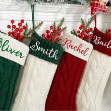 CFUNIQ Personalized Christmas Stockings, Knitted Christmas Stockings, 2026 Christmas Decorations, Surname Decorations, Customized Christmas Tree Ornaments, Christmas Essentials, Home Decor, Holiday Supplies, Dad, Mom, Family, Siblings, Reunion, Room Decor, Christmas House Decor, Autumn Home Decor, Christmas Gifts, Christmas Home Decor, Christmas, Bedroom Decor, Personalized Gifts, Christmas Stockings, Customized Products. - Multicolor - View 7