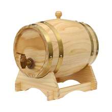 Wine Barrel Wine Barrel With Stand Wood Barrel For Whiskey And Wine - Log Color - View 10