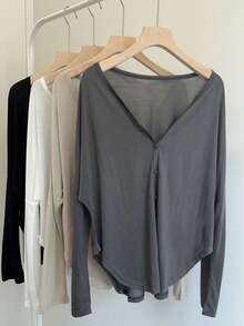 1pc Women's Thin Knit Sun Protection Cardigan Ice Silk Shawl - Multicolor - View 5