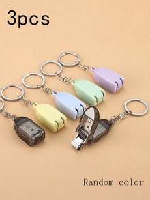 3/2/1pc Travel Nail Clipper Set With Keychain, Stainless Steel Portable Folding Nail Trimmer, Mini Grooming Tool, Travel Essential, Vanity Accessory, Affordable Beauty, Holiday Must-Have, Gift For Women - Multicolor - View 11
