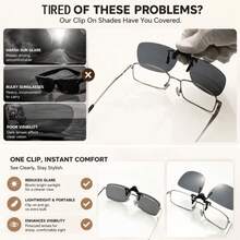 2pcs Unisex Fashion Clip-On Bicycle Glasses, Flip-Up Design Suitable For Regular Glasses, Great For Outdoor Activities - 彩色 - 查看 3