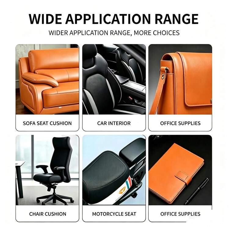 Leather Repair Tape, Faux Leather Repair Patches, Self-Adhesive Leather Repair Patches, Suitable For Sofas, Benches, Furniture, Car Seats, Leather Tear Repair Kit, Self-Adhesive Leather Refurbisher, Cuttable, Sofa Repair, Giving Your Furniture A Fres - Orange - View 8