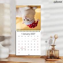 GDTME 2027 New Calendar, Cute Pet Calendar, Important Event Tracker, Anniversary And Birthday Records, Plan Your Life, Birthday Gift For Girls, New Year And Christmas Gift, For Loved Ones And Family, Can Be Placed On The Desk Or Hung On The Wall. - Cute Pet - View 2