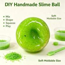 Kiwi Milkshake Handmade Squishy Ball, Shapeable Non-Rebounding Squeeze Ball, DIY Stress Relief Fingertip Toy - Multicolor - View 4