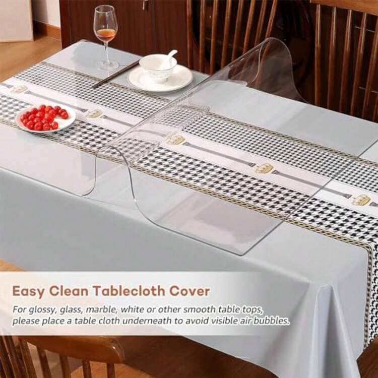 Table & Chair Protective Pad - Improved Transparent Rectangular Shape - View 6