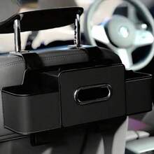 Universal Car Seat Back Organizer, Includes 1 Tissue Box, 1 Multi-Function Car Interior Storage Box With Hook, And 1 ABS Resin Car Back Storage Rack, Convenient For Driver And Passengers To Easily Access From Both Sides - Multicolor - View 1
